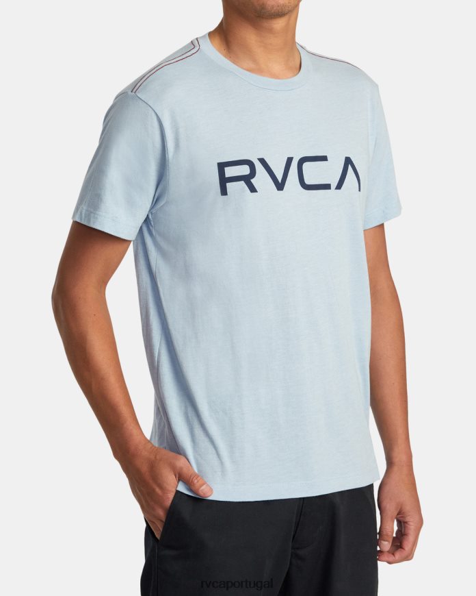 roupas RVCA homens camiseta grande déjà azul N00F2H697