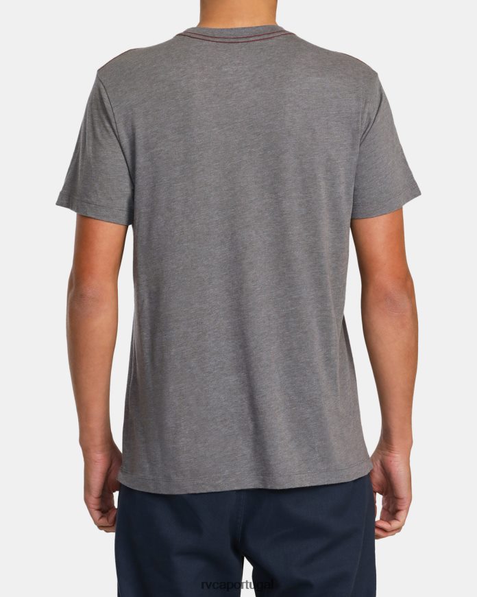 roupas RVCA homens camiseta grande fumaça preta N00F2H934