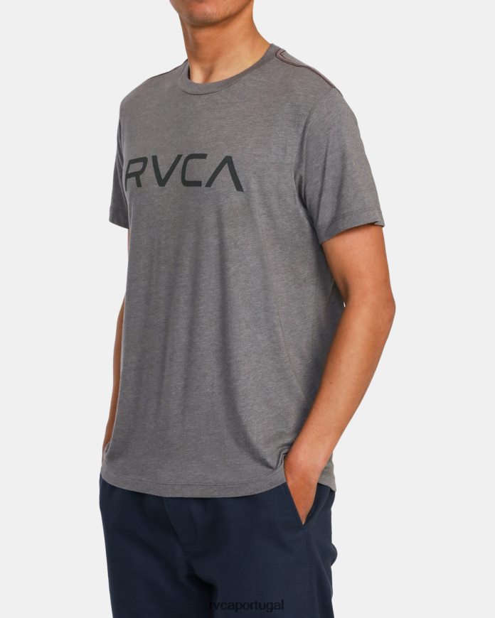 roupas RVCA homens camiseta grande fumaça preta N00F2H934