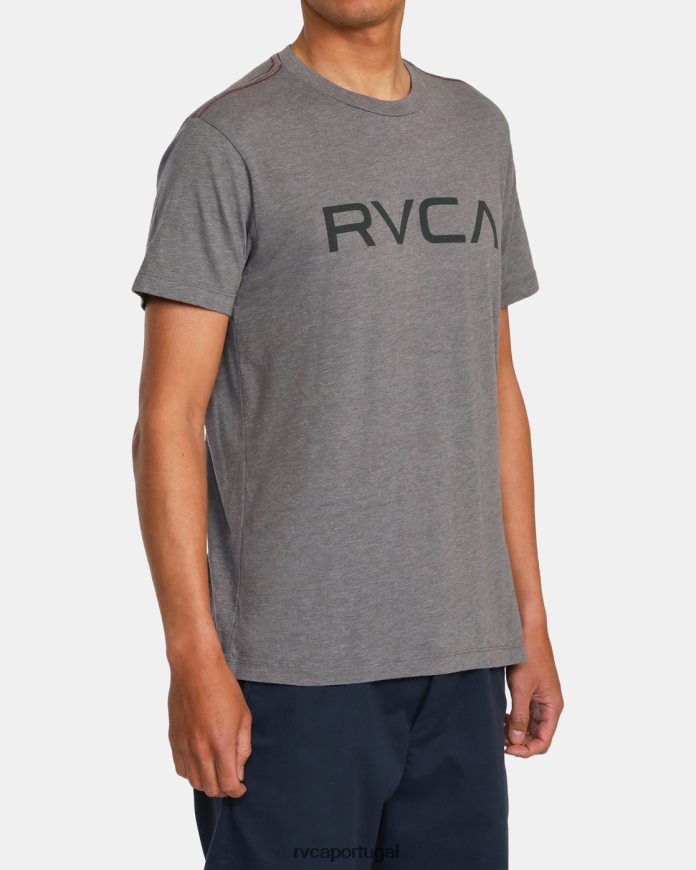 roupas RVCA homens camiseta grande fumaça preta N00F2H934