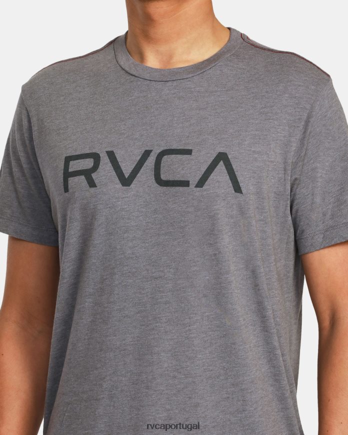 roupas RVCA homens camiseta grande fumaça preta N00F2H934