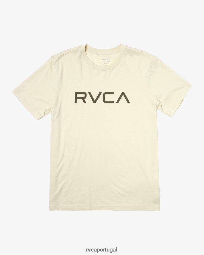 roupas RVCA homens camiseta grande manga curta alvejante prateado N00F2H164