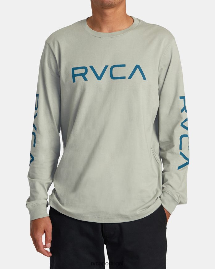roupas RVCA homens camiseta grande manga longa ferro N00F2H821