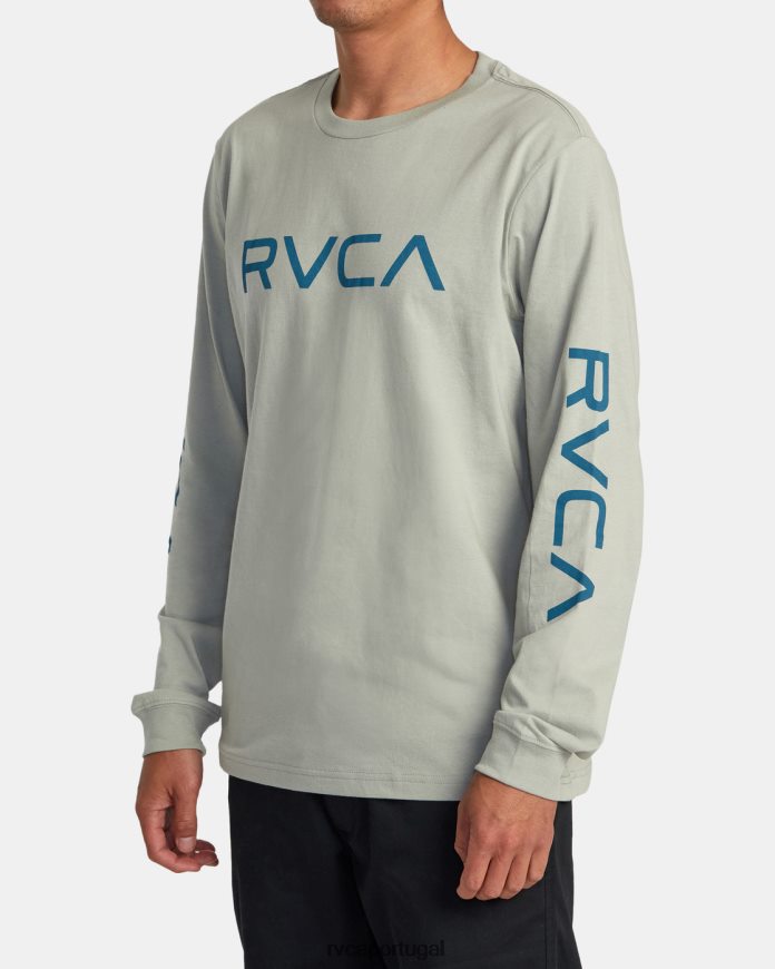 roupas RVCA homens camiseta grande manga longa ferro N00F2H821