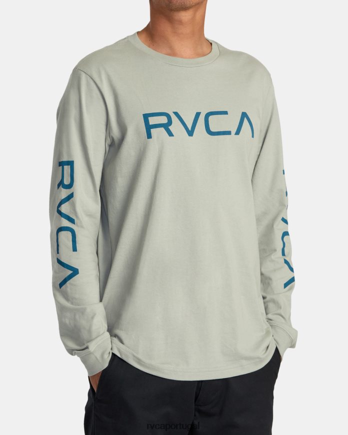 roupas RVCA homens camiseta grande manga longa ferro N00F2H821