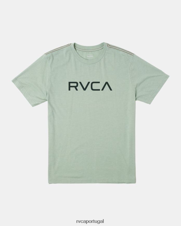 roupas RVCA homens camiseta grande névoa verde N00F2H327