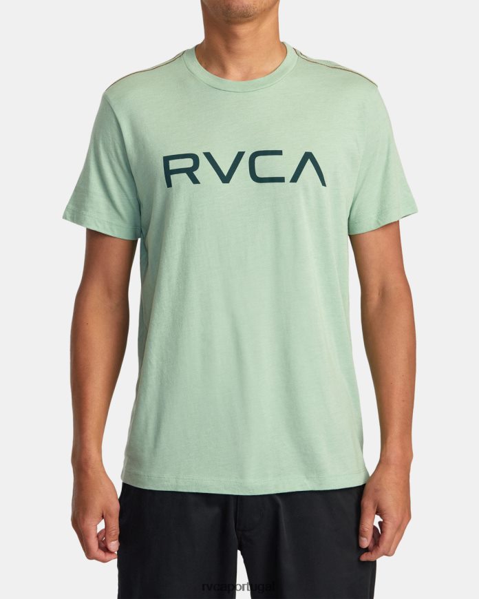 roupas RVCA homens camiseta grande névoa verde N00F2H327