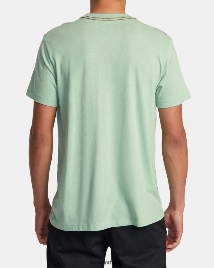 roupas RVCA homens camiseta grande névoa verde N00F2H327
