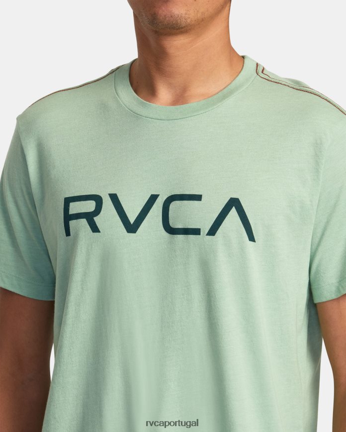 roupas RVCA homens camiseta grande névoa verde N00F2H327