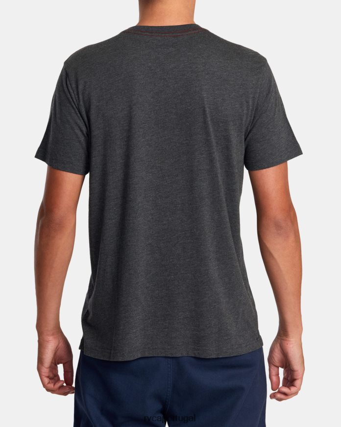 roupas RVCA homens camiseta grande preto N00F2H903