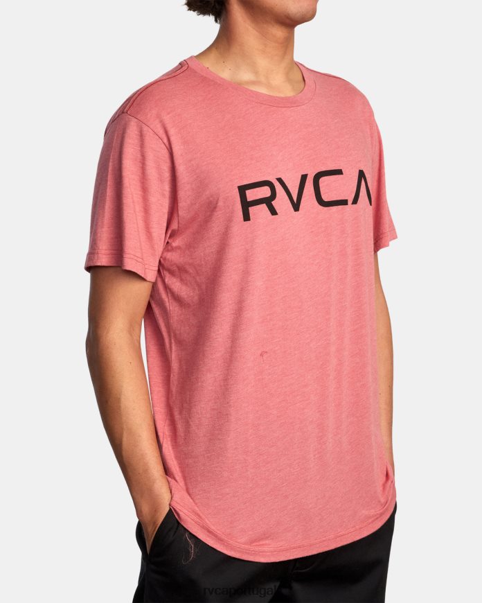 roupas RVCA homens camiseta grande rosa empoeirado N00F2H826