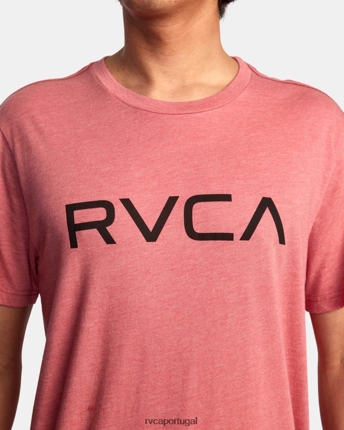 roupas RVCA homens camiseta grande rosa empoeirado N00F2H826