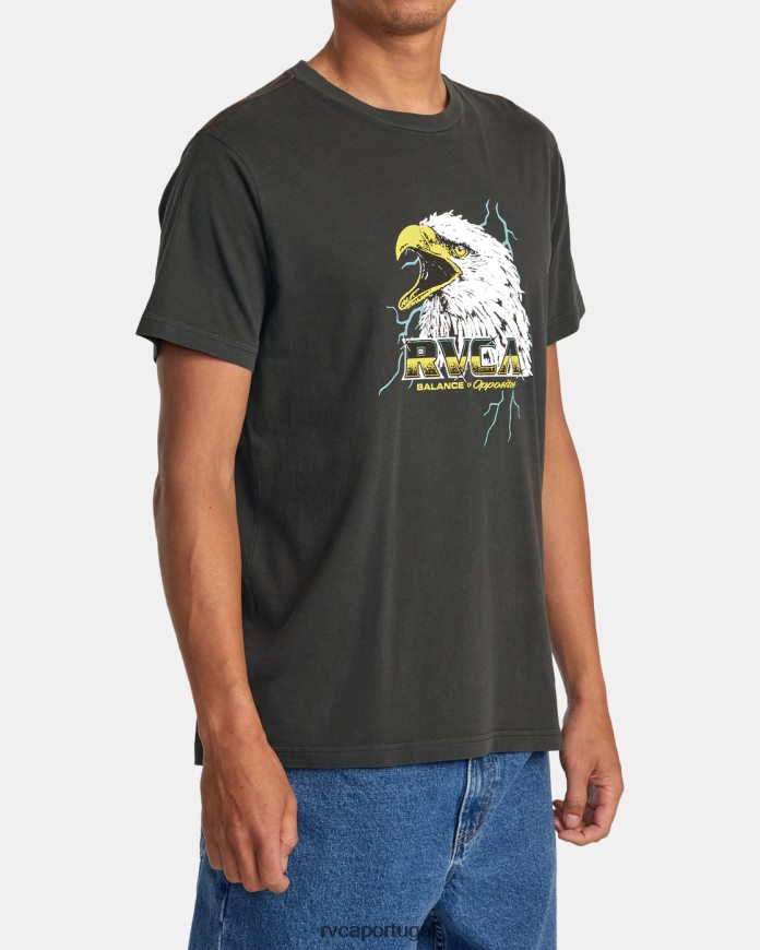 roupas RVCA homens camiseta gritando pirata preto N00F2H94