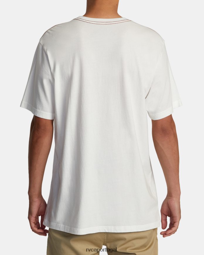 roupas RVCA homens camiseta hawaii motors barbatanas branco antigo N00F2H191