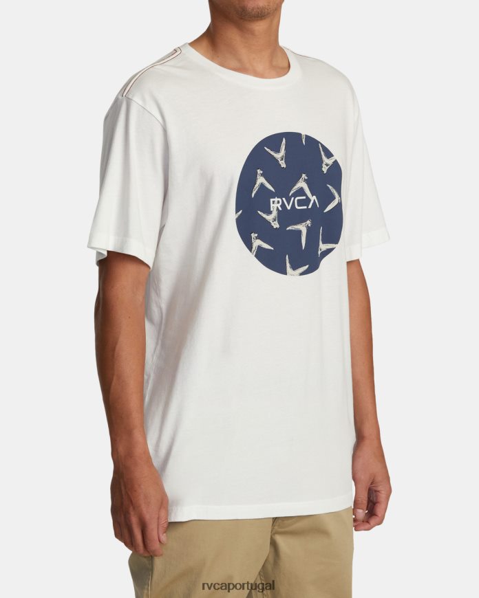 roupas RVCA homens camiseta hawaii motors barbatanas branco antigo N00F2H191
