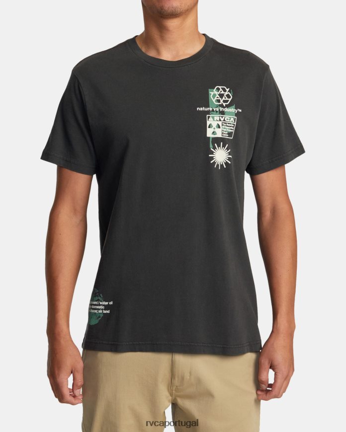 roupas RVCA homens camiseta infográfica pirata preto N00F2H187