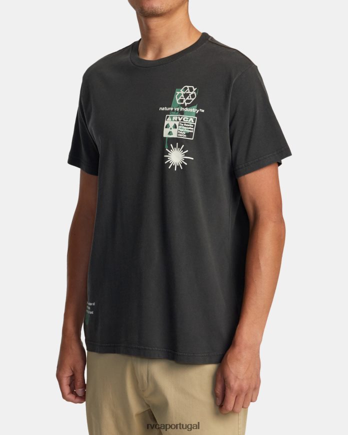 roupas RVCA homens camiseta infográfica pirata preto N00F2H187