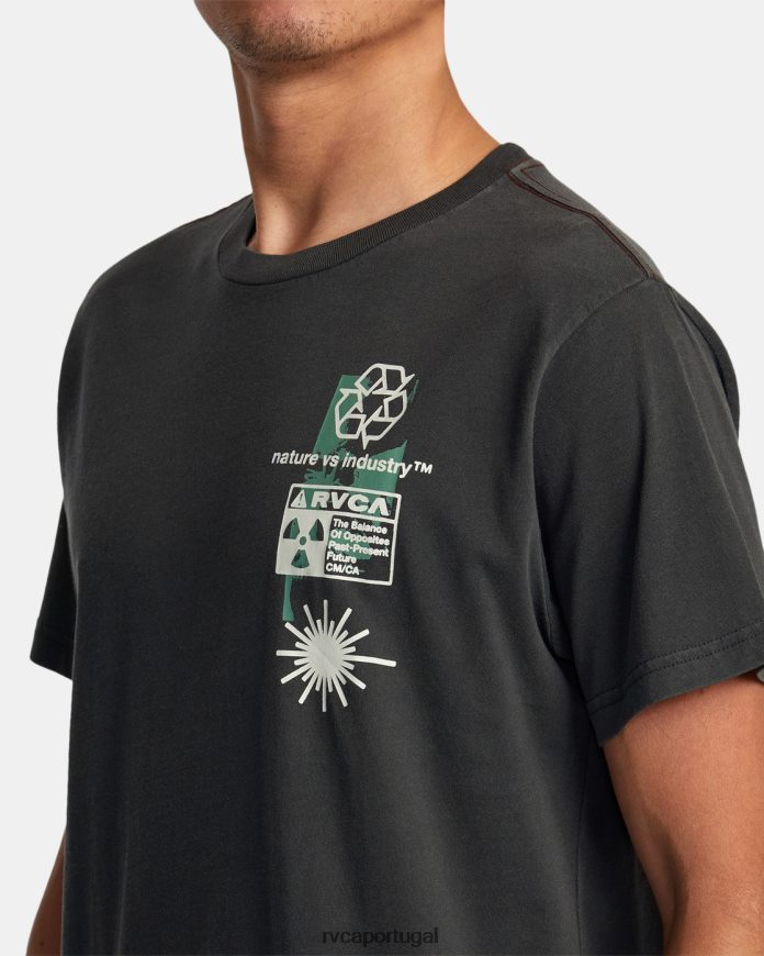 roupas RVCA homens camiseta infográfica pirata preto N00F2H187