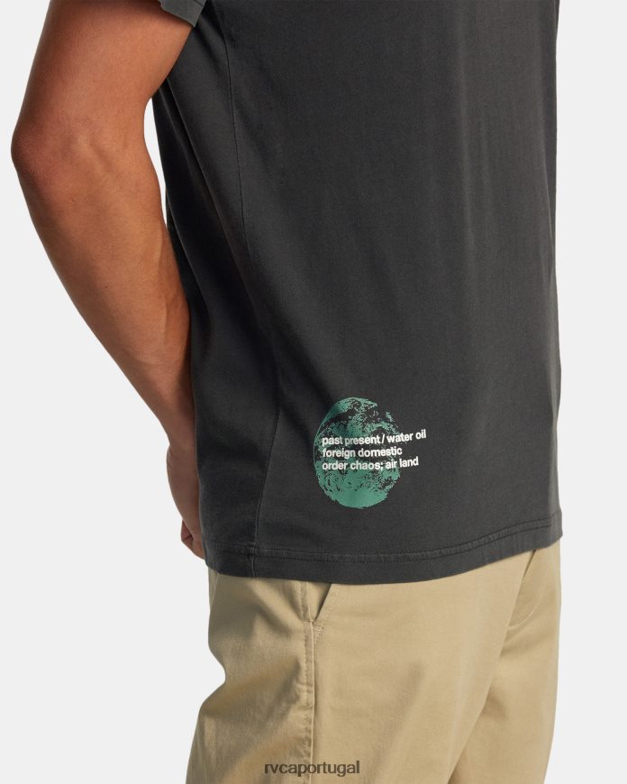 roupas RVCA homens camiseta infográfica pirata preto N00F2H187