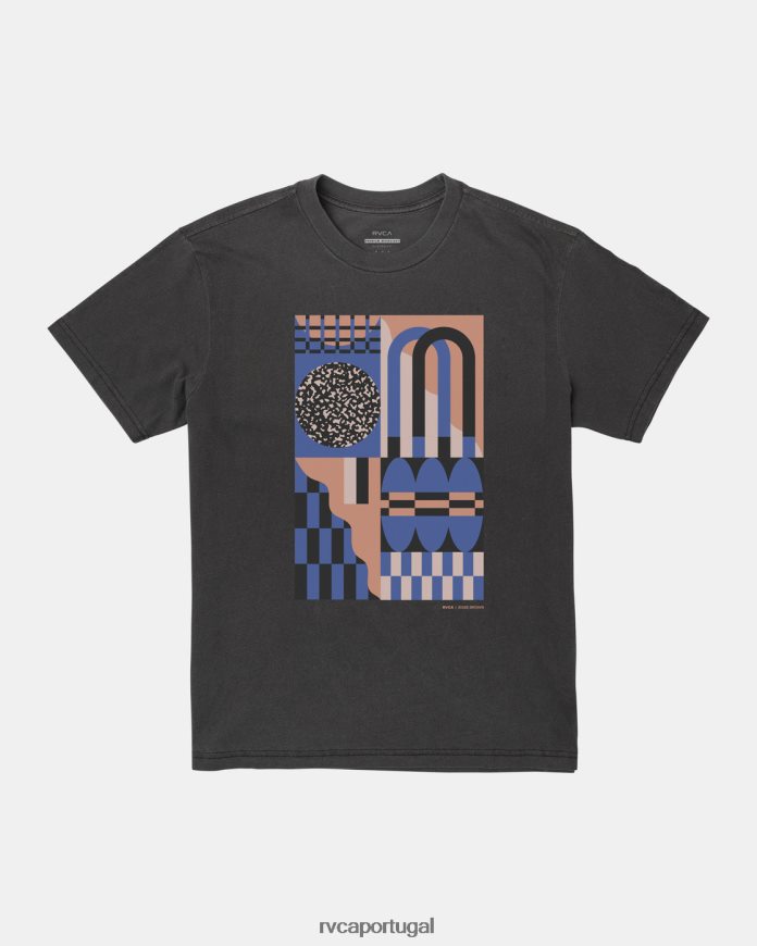 roupas RVCA homens camiseta jesse brown shape preto N00F2H1008