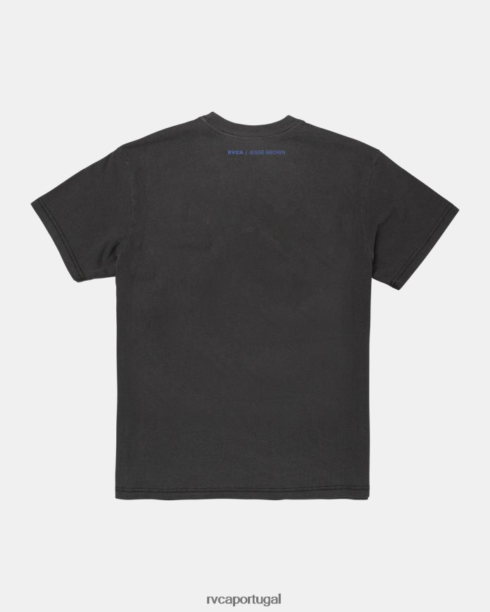 roupas RVCA homens camiseta jesse brown shape preto N00F2H1008