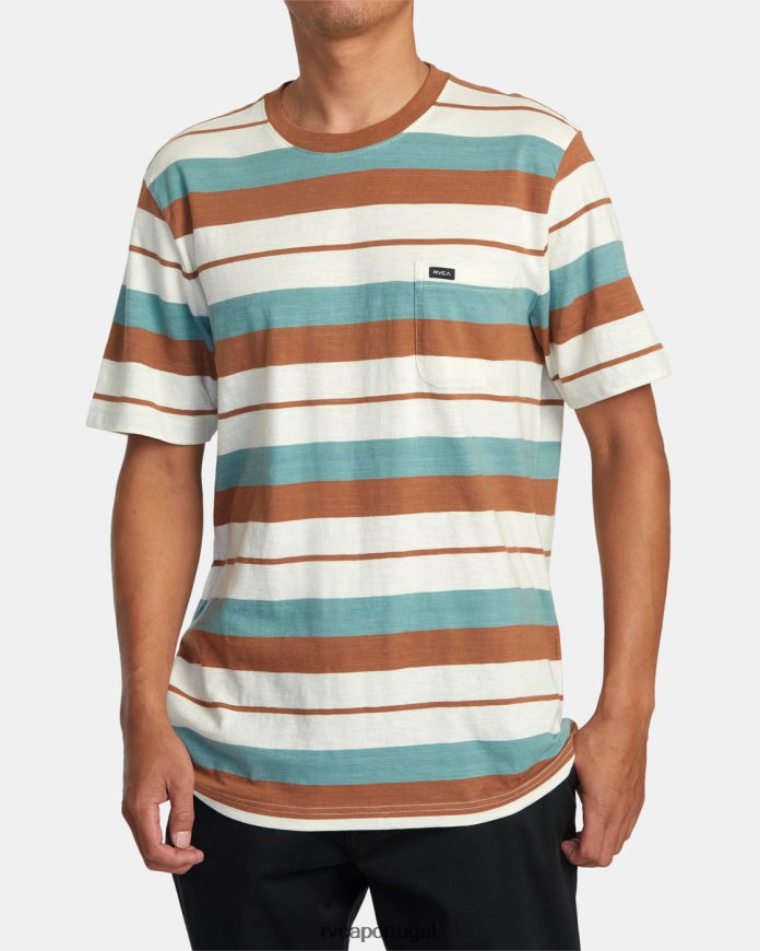 roupas RVCA homens camiseta magnólia alvejante prateado N00F2H504