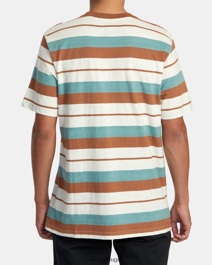 roupas RVCA homens camiseta magnólia alvejante prateado N00F2H504