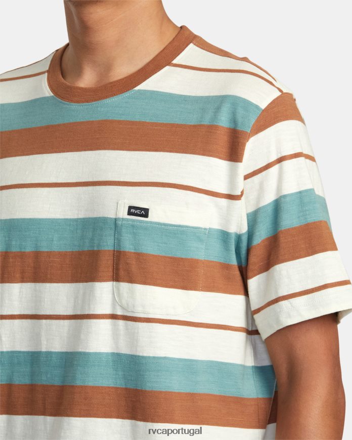 roupas RVCA homens camiseta magnólia alvejante prateado N00F2H504