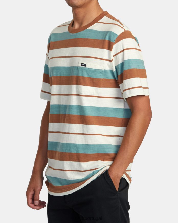 roupas RVCA homens camiseta magnólia alvejante prateado N00F2H504