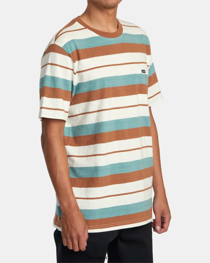 roupas RVCA homens camiseta magnólia alvejante prateado N00F2H504