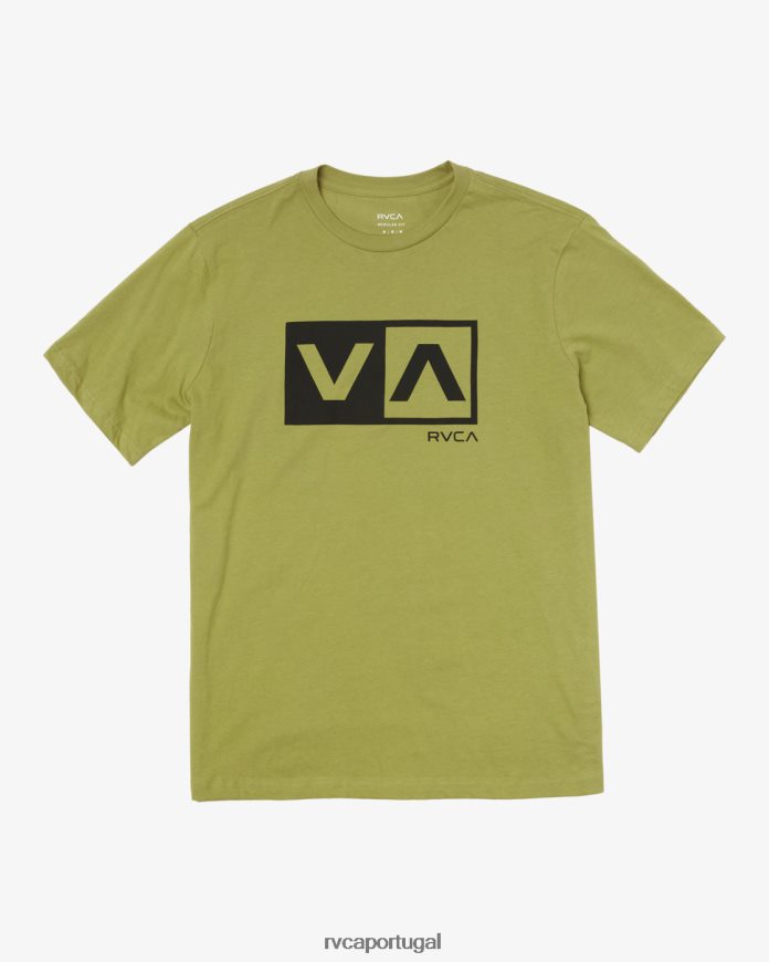 roupas RVCA homens camiseta manga curta balance box abacate N00F2H171