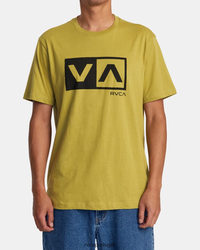 roupas RVCA homens camiseta manga curta balance box abacate N00F2H171