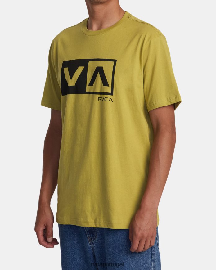 roupas RVCA homens camiseta manga curta balance box abacate N00F2H171
