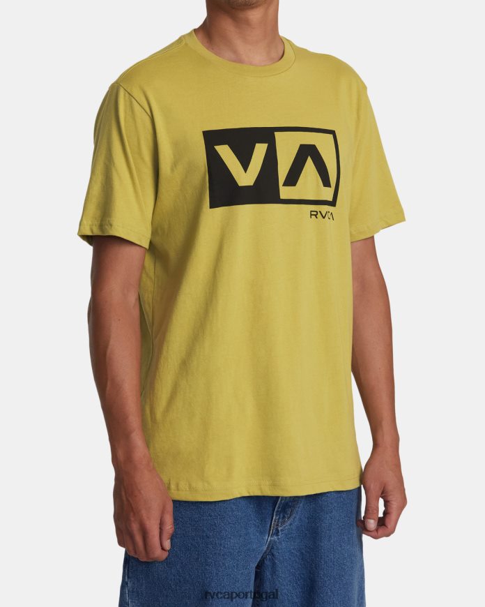 roupas RVCA homens camiseta manga curta balance box abacate N00F2H171