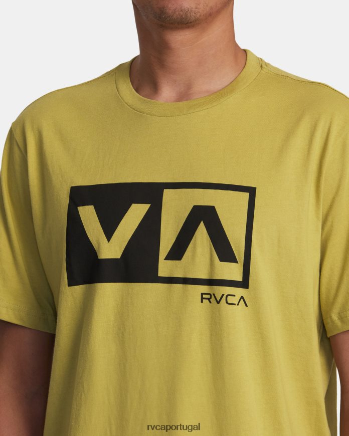 roupas RVCA homens camiseta manga curta balance box abacate N00F2H171