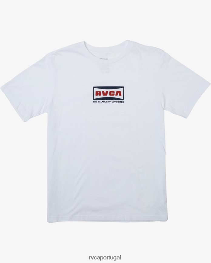 roupas RVCA homens camiseta manga curta grande angular branco N00F2H155