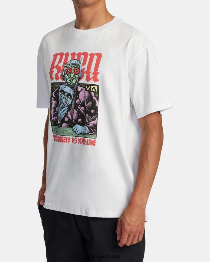 roupas RVCA homens camiseta martin ander manderoid branco N00F2H263