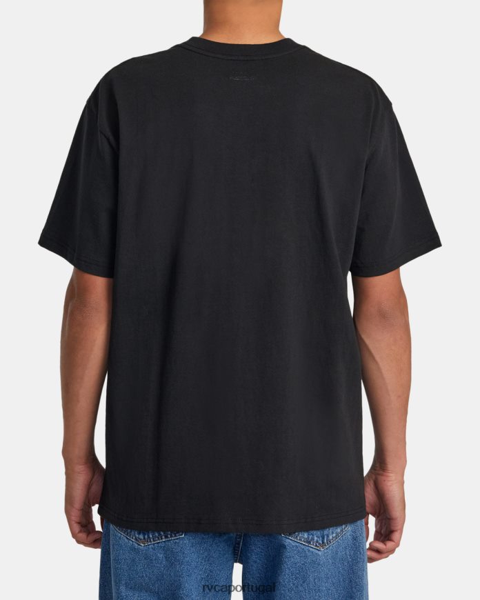 roupas RVCA homens camiseta martin ander manderoid preto N00F2H266