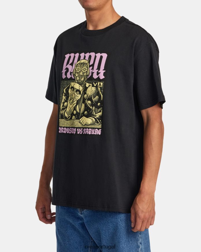 roupas RVCA homens camiseta martin ander manderoid preto N00F2H266