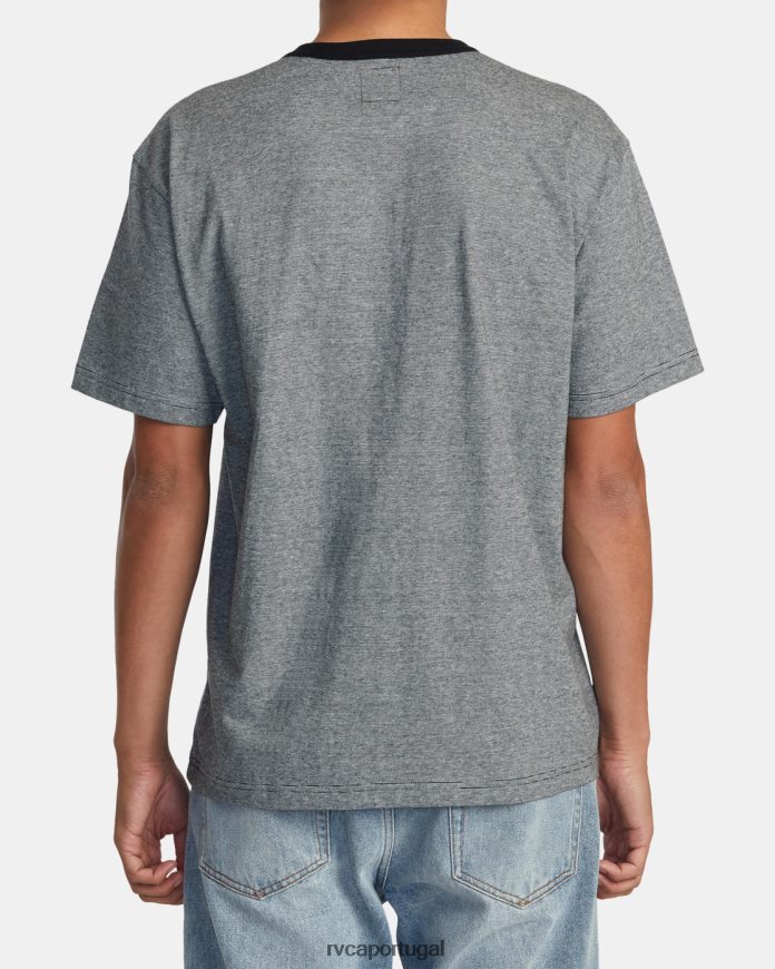 roupas RVCA homens camiseta morena preto N00F2H522