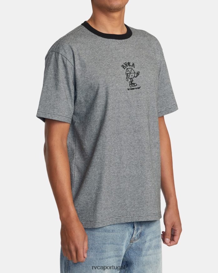 roupas RVCA homens camiseta morena preto N00F2H522