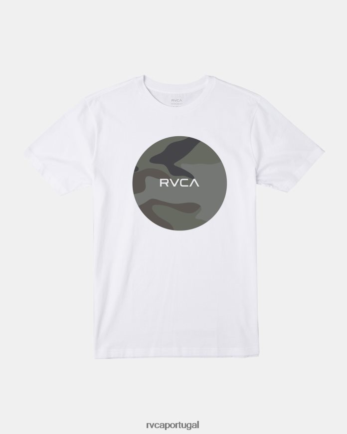 roupas RVCA homens camiseta motores branco N00F2H511