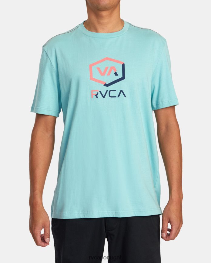 roupas RVCA homens camiseta mudada Nilo azul N00F2H1050