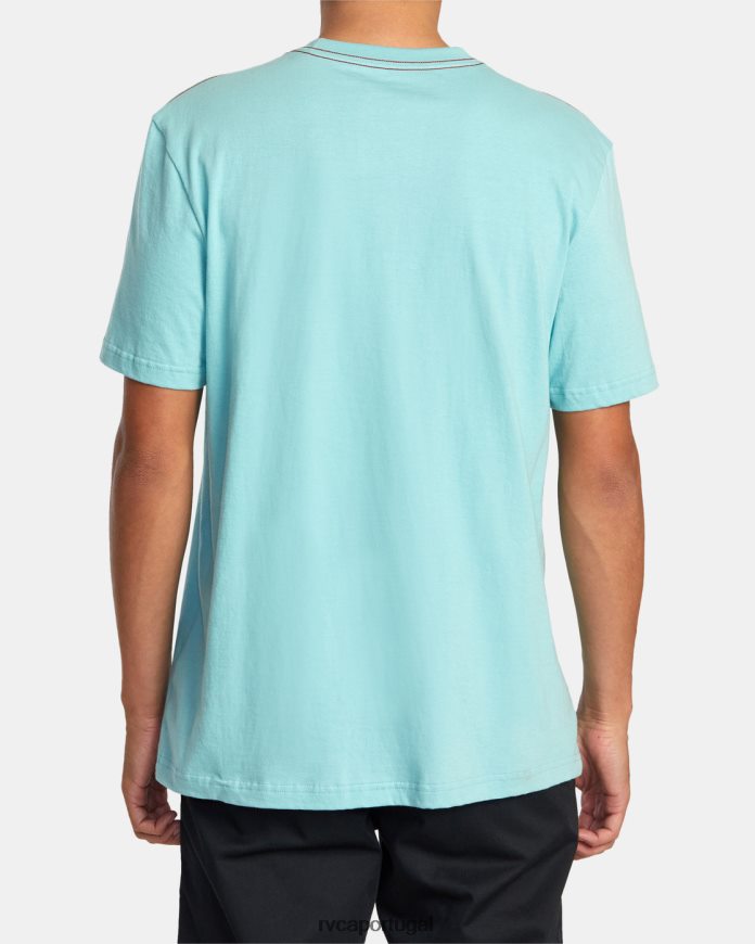 roupas RVCA homens camiseta mudada Nilo azul N00F2H1050
