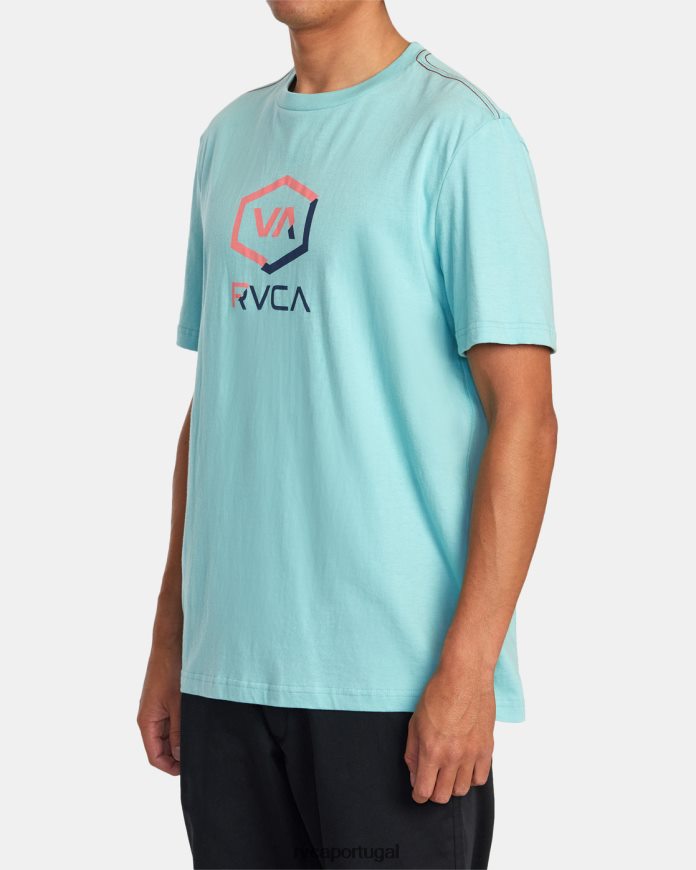 roupas RVCA homens camiseta mudada Nilo azul N00F2H1050