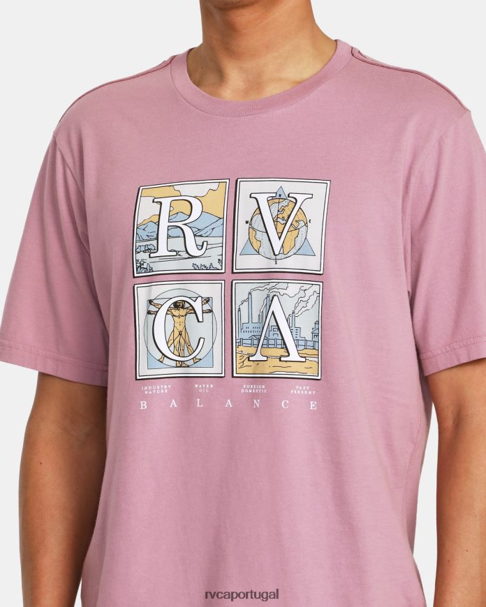 roupas RVCA homens camiseta natural lavanda N00F2H986