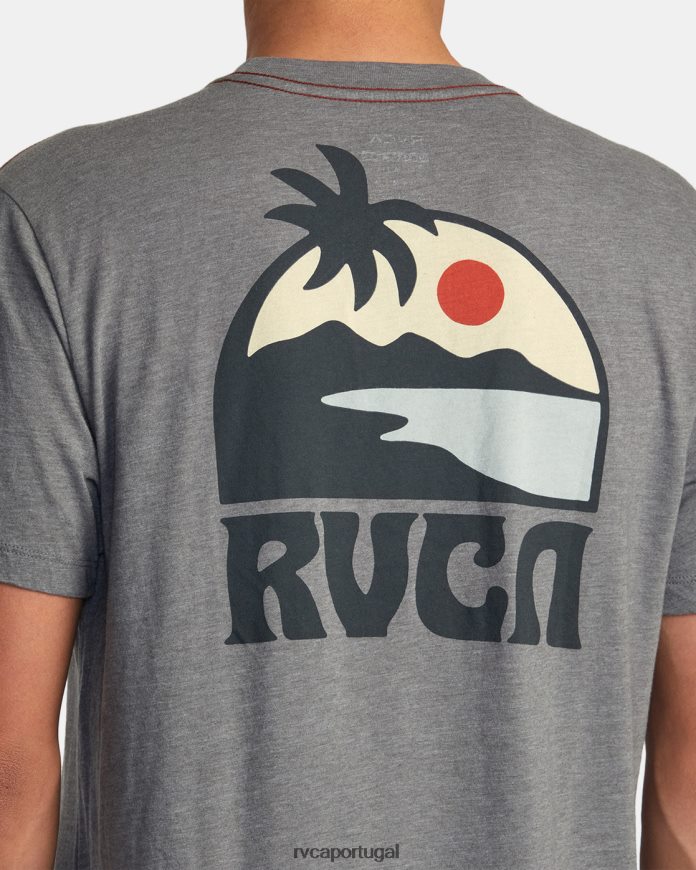 roupas RVCA homens camiseta pôr do sol fumaça N00F2H267