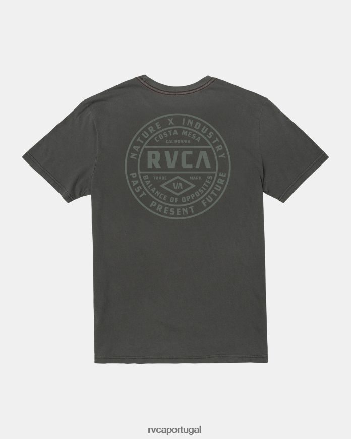 roupas RVCA homens camiseta padrão pirata preto N00F2H436