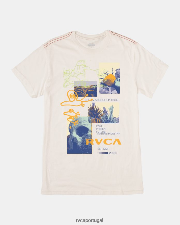 roupas RVCA homens camiseta paisagem deserta branco antigo N00F2H557
