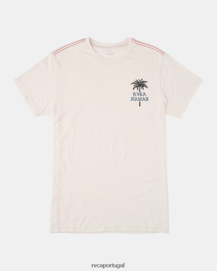 roupas RVCA homens camiseta palma farpada branco antigo N00F2H408